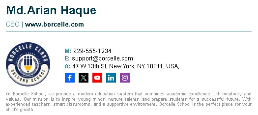 Email Signature Sample 3