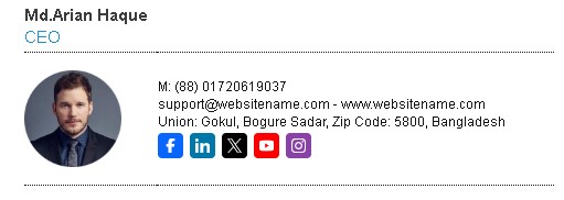 Email Signature Sample 5