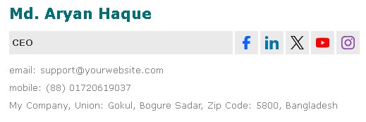 Email Signature Sample 6