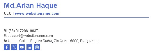 Email Signature Sample 7